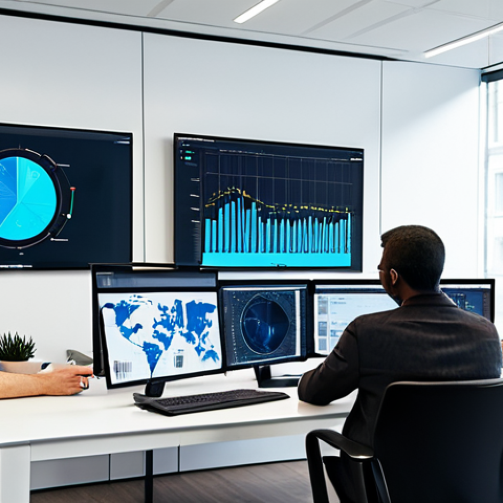 **Prompt:** A diverse team of data scientists collaborating on a project in a modern, well-lit office, analyzing data visualizations on large screens, fully clothed, professional attire, safe for work, perfect anatomy, natural proportions, family-friendly, focus on collaboration and problem-solving, appropriate content.