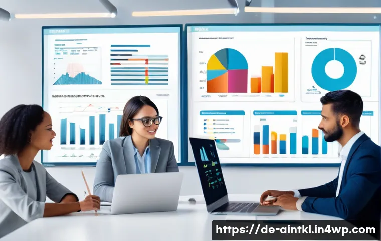 AI 시스템의 공정성을 위한 데이터 품질 관리 - A modern data science office scene showing a diverse team of professionals—ethnically varied men and...