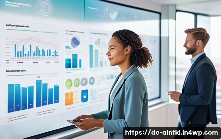 공정한 AI 시스템의 비즈니스 가치 - A modern German corporate office scene illustrating transparent AI in customer service: diverse prof...